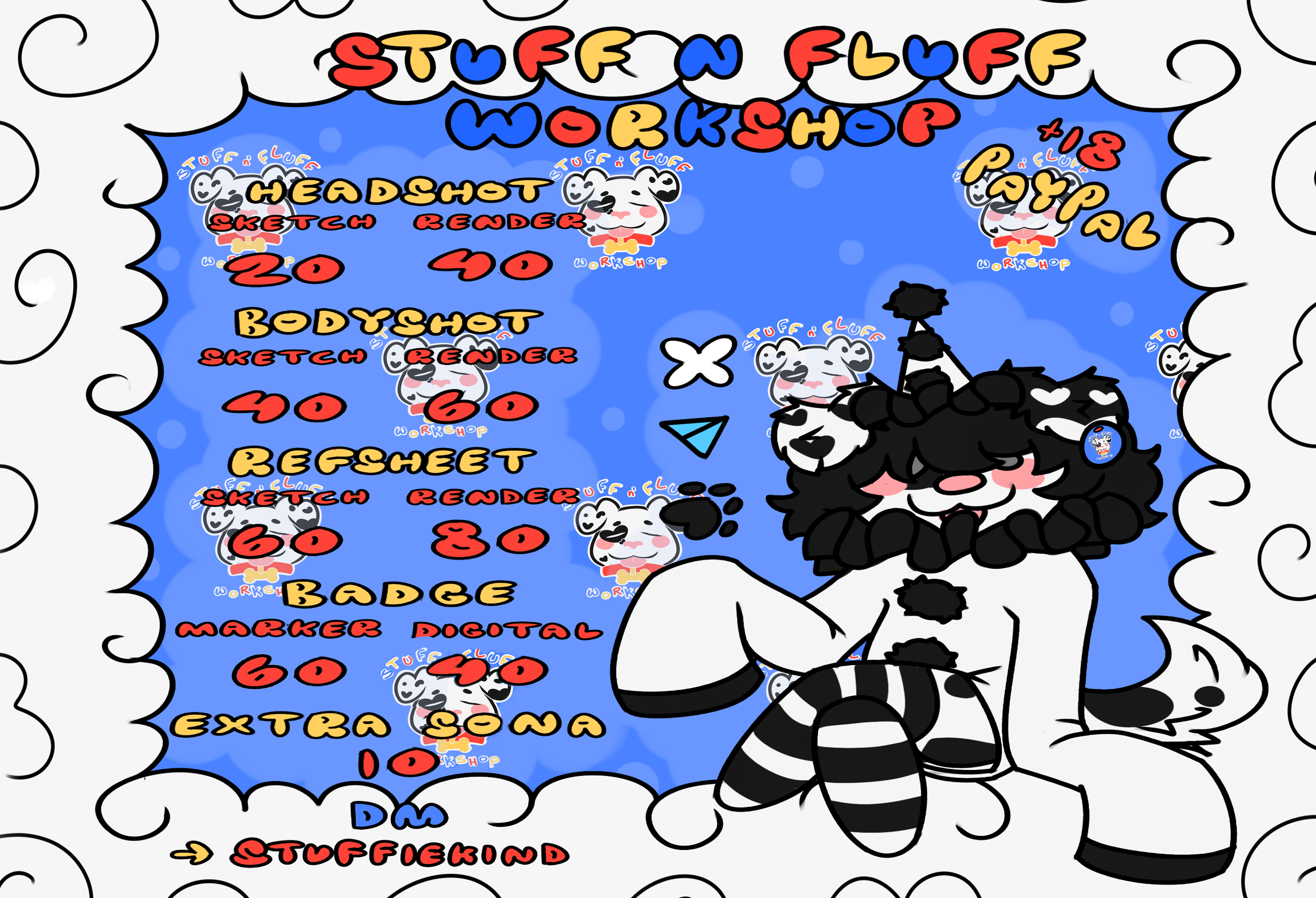 Stuff n' Fluff Workshop! Price Sheet